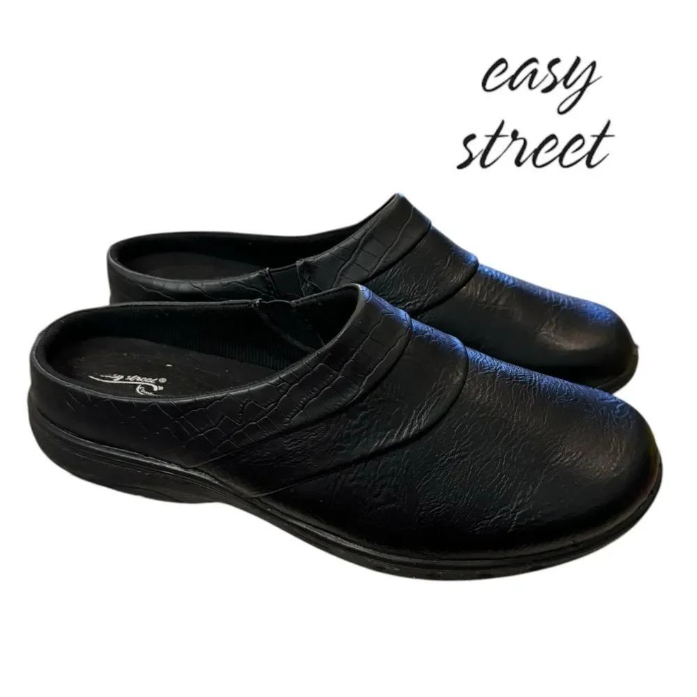 New Easy Street Parley Women's Black Clogs Mule 11 11W